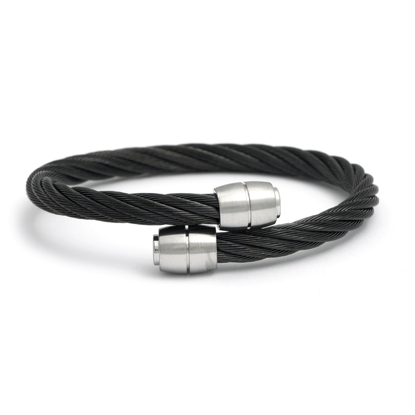 Charriol Celtic Olive Bangle — Black Steel