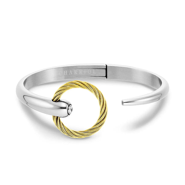Charriol Infinity Zen Bangle — Steel & Yellow Gold