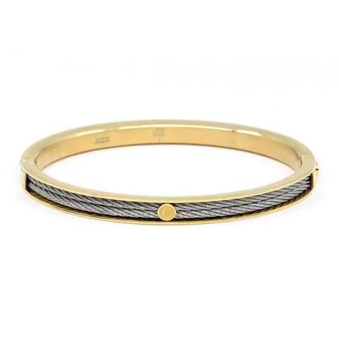 Charriol Forever Thin Bangle | Yellow Gold | Ref 04-104-1139-7