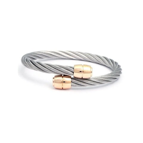 Charriol Celtic Olive Bangle | Steel & Rose Gold | Ref 04-02-00143