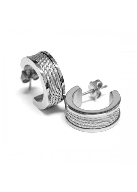 Charriol Forever Earrings | Silver Steel | Ref 03-01-1139-0