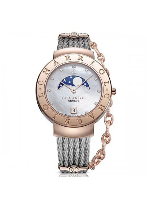 Charriol St-Tropez Moonphase Watch | Ref ST35CP