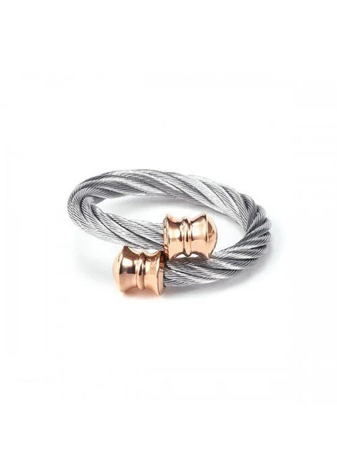 Ring - 'Celtic' in Stainless Grey and Rose Gold (02-102-1217-0)