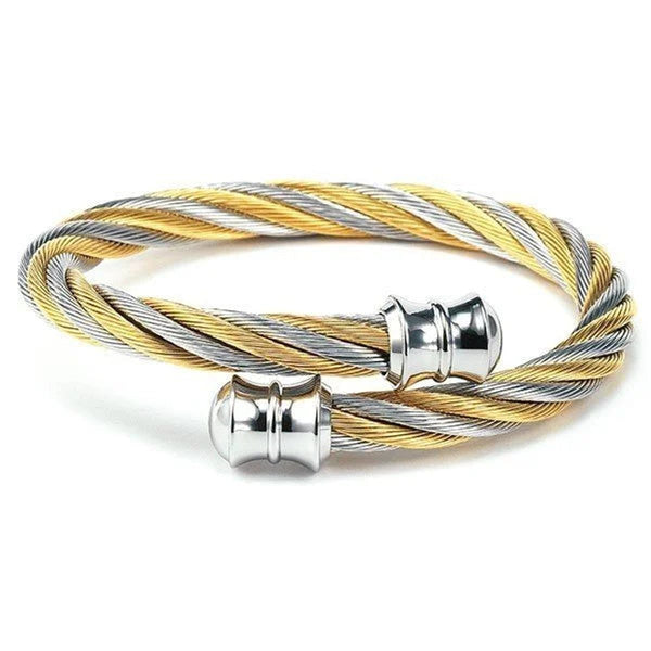 Charriol Celtic Bangle — Steel & Yellow Gold
