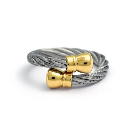 Charriol Celtic Bourse Ring | Steel & Yellow Gold | Ref 02-04-00142