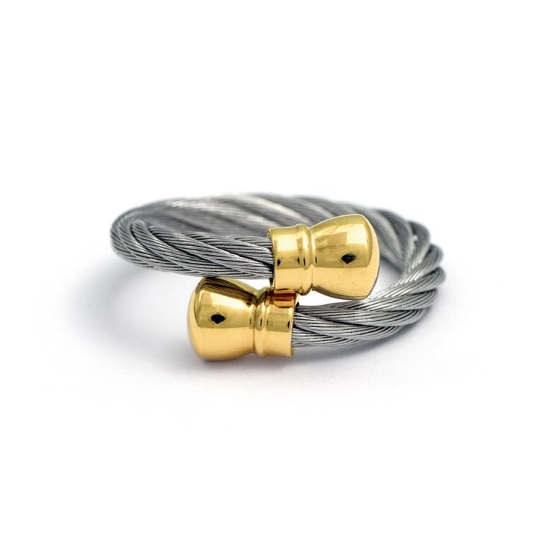 Charriol Celtic Bourse Ring | Steel & Yellow Gold | Ref 02-04-00142