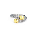 Ring 'Celtic' Olive in Stainless Grey and Yellow Gold (02-04-00143)