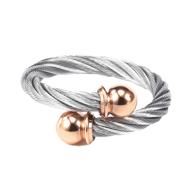 Charriol Celtic Ring | Stainless Steel & Rose Gold | Ref 02-102-1216-0