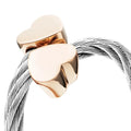 Charriol Passion Ring — Steel Cable & Rose Gold Decor — Ref. 02-102-1271-1 — view 2
