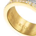 Charriol Forever Magnifique Ring — Steel Cable & Yellow Gold PVD & 88 CZ Stones — Ref. 02-104-1139-41 — view 3