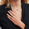 Charriol Forever Magnifique Ring — Steel Cable & Yellow Gold PVD & 88 CZ Stones — Ref. 02-104-1139-41 — view 4