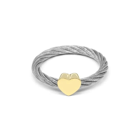 Charriol Passion Steel Cable and YG Heart Decor si | Ref 02-104-1271-0
