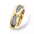 Charriol Celtic® Dream Ring — Steel Cable & Yellow Gold PVD — Ref. 02-104-1278-0