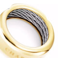 Charriol Celtic® Dream Ring — Steel Cable & Yellow Gold PVD — Ref. 02-104-1278-0 — view 3