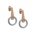 Charriol Infinity Zen Cone with Steel Cable and RG Decor Earrings — Ref. 03-102-1232-1