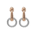 Charriol Infinity Zen Cone with Steel Cable and RG Decor Earrings — Ref. 03-102-1232-1 — view 2