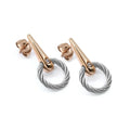 Charriol Infinity Zen Cone with Steel Cable and RG Decor Earrings — Ref. 03-102-1232-1 — view 3