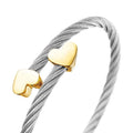 Charriol Passion Bangle — Steel Cable & Yellow Gold Decor — Ref. 04-104-1271-0 — view 3