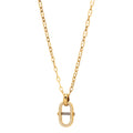 Charriol St-Tropez® Mariner Link Necklace — Yellow Gold PVD & 34 CZ Stones — Ref. 08-104-1272-10