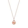 Forever Rose Gold & Multicoloured Gemstone Set Egg Pendant