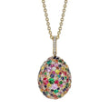 Forever Yellow Gold & Multicoloured Gemstone Egg Pendant