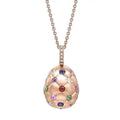 Forever Rose Gold & Multicoloured Gemstone Set Egg Pendant