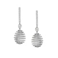 Forever White Gold Diamond Pavé Spiral Egg Drop Earrings
