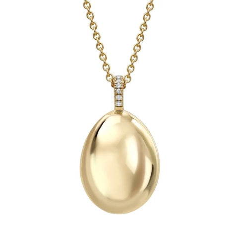 Forever Yellow Gold Egg Pendant