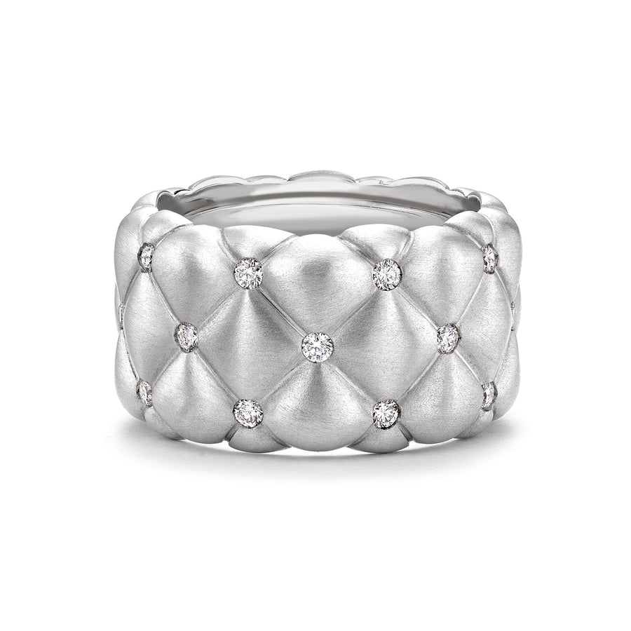 White Gold & Diamond Set Grande Ring