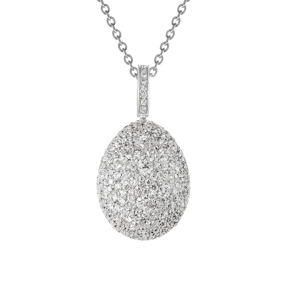 Forever White Gold & Diamond Egg Pendant