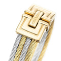 Charriol Xmas at the beach Biarritz Ring — Yellow Gold & Steel Cable & Yellow Gold Decor — Ref. 02-804-1267-0 — view 2