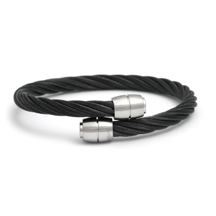 Charriol Celtic Olive Bangle | Black Steel | Ref 04-03-00143