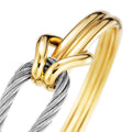 Charriol Celtic® Knot Bangle — Stainless Grey & Yellow Gold — Ref. 04-104-1277-0 — view 3