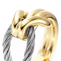 Charriol Celtic® Knot Ring — Stainless Grey & Yellow Gold — Ref. 02-104-1277-0 — view 2