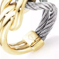 Charriol Celtic® Knot Ring — Stainless Grey & Yellow Gold — Ref. 02-104-1277-0 — view 3