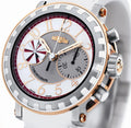 Academia Chronographe Sequentiel Titanium-Rose Gold on White Rubber Strap