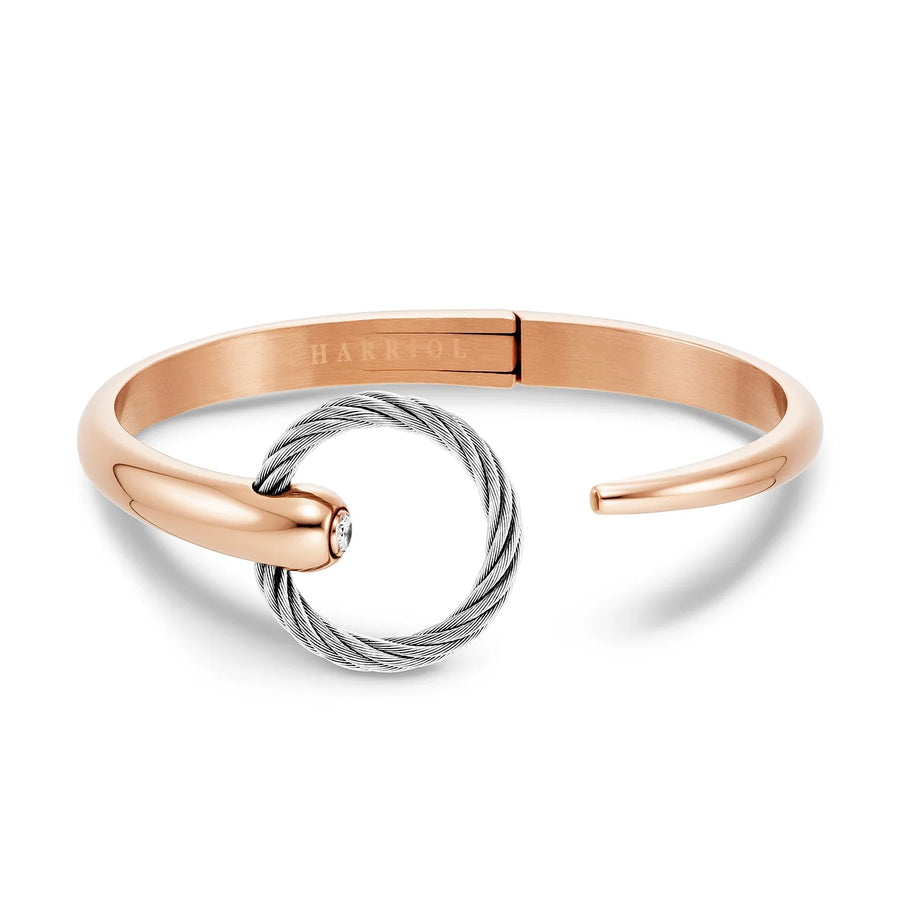 Charriol Infinity Zen Bangle | Steel & Rose Gold | Ref 04-102-1232-0