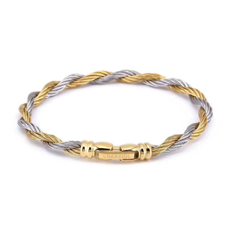 Charriol Love Twist Bangle | Steel & Yellow Gold | Ref 04-804-1279-0