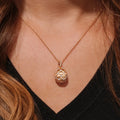 Forever Rose Gold & Diamond Set Egg Pendant