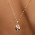 Forever Yellow Gold & Multicoloured Gemstone Egg Pendant