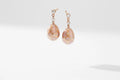 Forever Rose Gold Pink Guilloché Enamel Egg Drop Earrings