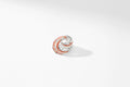 Forever Mystére Stirling Silver Pink Guilloché Lacquer Pendant Brooch