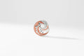 Forever Mystére Stirling Silver Pink Guilloché Lacquer Pendant Brooch