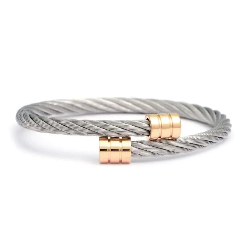 Charriol Celtic Snail Bangle | Steel & Rose Gold | Ref 04-02-1020-0