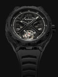 Blackout XPE Tourbillon Black with Black Rubber Strap and Folding Clasp