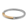 Charriol Better Half Bangle — Stainless Grey & Rose Gold — Ref. 04-102-1273-0