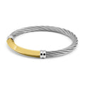 Charriol Better Half Bangle — Stainless Grey & Yellow Gold — Ref. 04-104-1273-0
