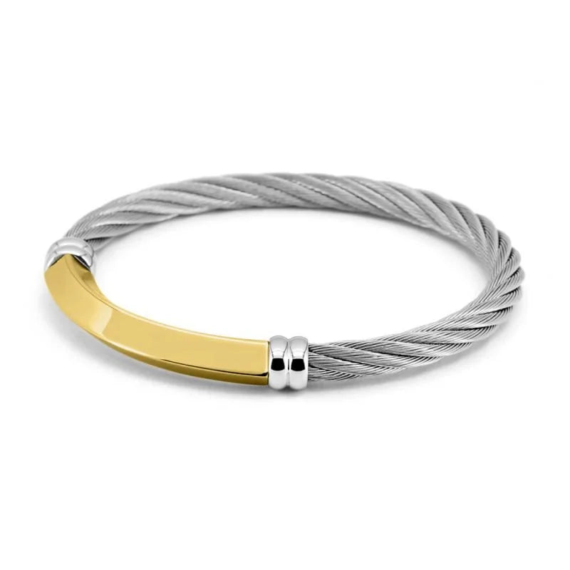 Charriol Better Half Bangle | Steel & Yellow Gold | Ref 04-104-1273-0