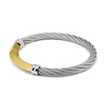 Charriol Better Half Bangle — Stainless Grey & Yellow Gold — Ref. 04-104-1273-0 — view 4