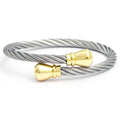 Charriol Celtic® Bourse Bangle — Stainless Grey & Yellow Gold — Ref. 04-04-00142